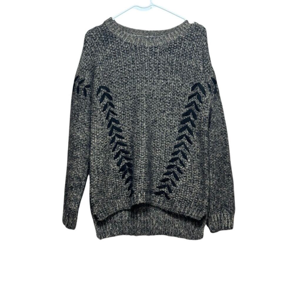 GeeGee Metallic Gold Shimmer Sweater Medium M Chunky Knit Sparkle Holiday Party